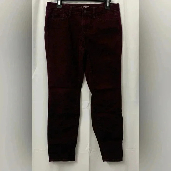 Women’s Ann Taylor LOFT Modern Skinny Jeans Size 28/6P Plum EUC - Picture 4 of 8